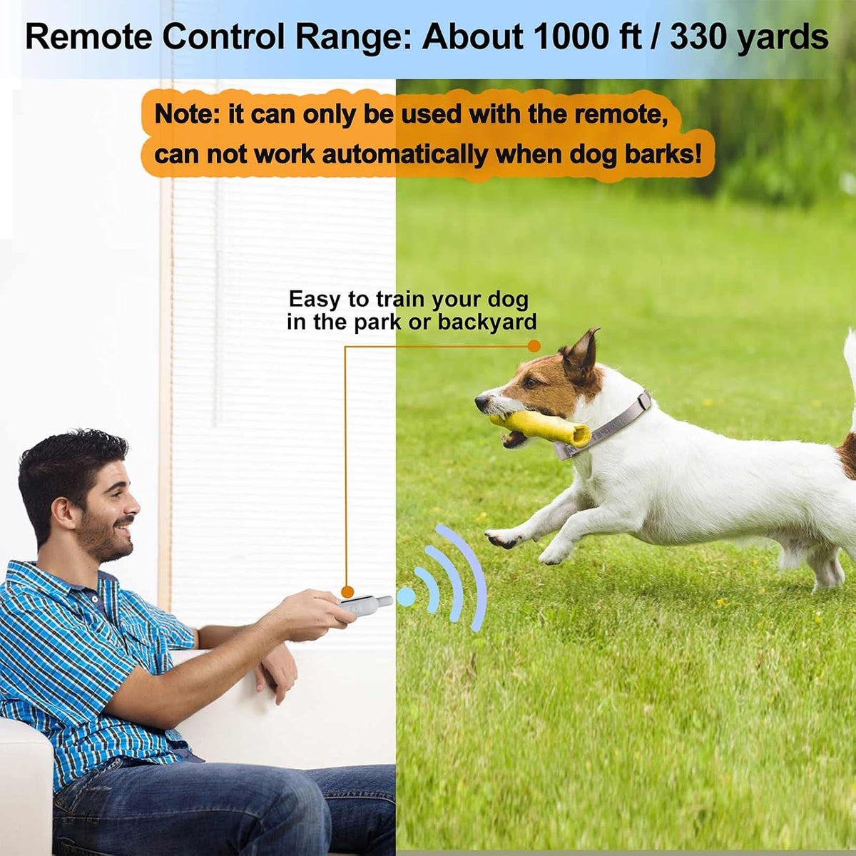 Citronella Dog Collar with Remote, Safer 3 Modes Spray/Vibration/Beep