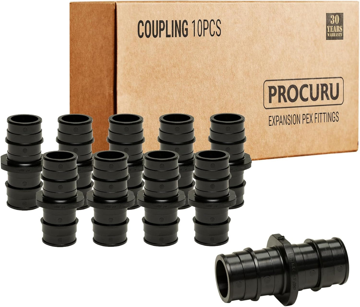 [10-Pack] PROCURU 3/4-Inch Coupling, Expansion PEX-A F1960 Plumbing Fitting, Certified Safe