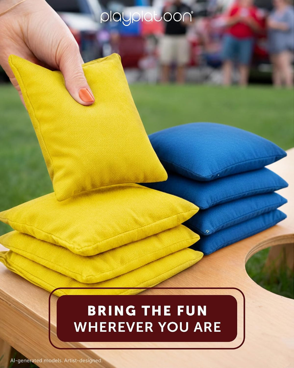 Cornhole Bags Weather Resistant- Set of 8 Regulation Bean Bags for Tossing- Official Professional Size & Weight Corn