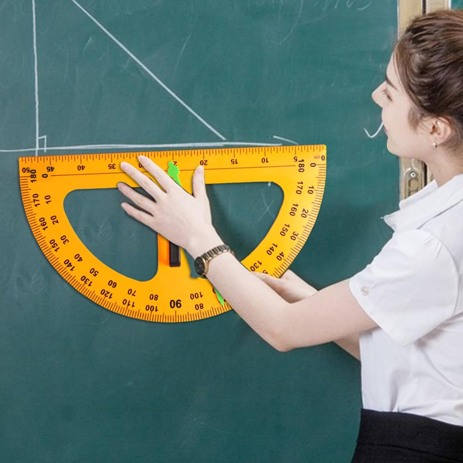 Large Teaching Protractor - Large Classroom Protractor | Digital Design Math Teaching Protractor | Oversized Teaching