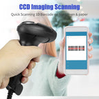 USB 1D Barcode Scanner, Handheld Wired CCD Barcode Reader | Supports Screen Scan UPC Bar Code Reader for Warehouse