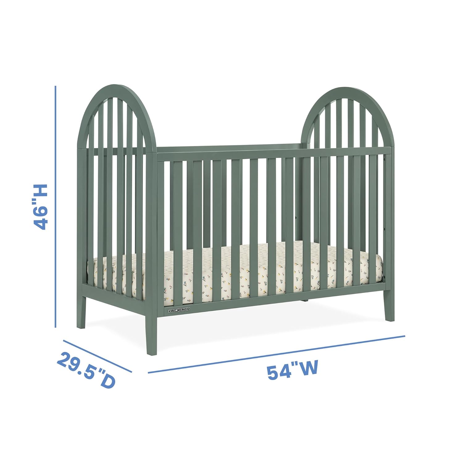 Milano 4-in-1 Convertible Crib - Greenguard Gold Certified, Grassy Glen