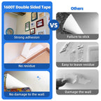 Double Sided Tape 1"×16.5Ft, Mounting Tape Heavy Duty No Residue