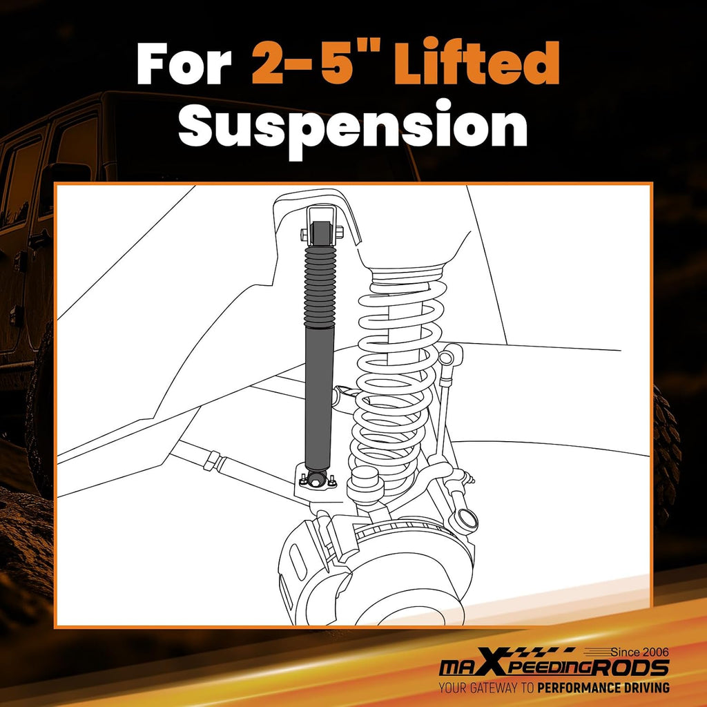 maXpeedingrods 2-5" Rear Shocks for Jeep Wrangler YJ 4WD 1987-1995