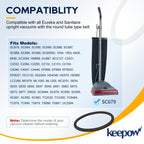 KEEPOW Vacuum Belt, 6 Pack Round Vacuum Belts Replacement Vacuum Parts