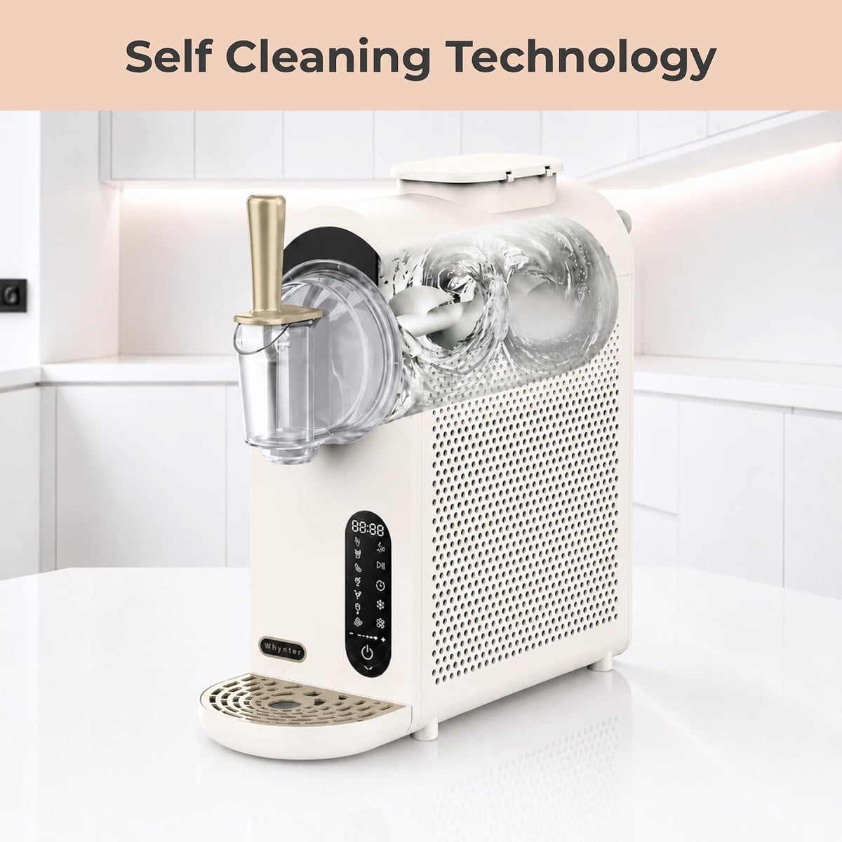 7-in-1 Soft Serve Ice Cream Slushy Machine, 1.6 Qt, Compressor