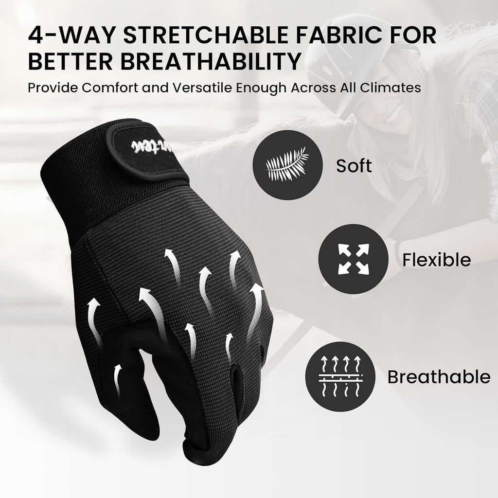 Horse Riding Gloves Kids with Reinforced Grip
