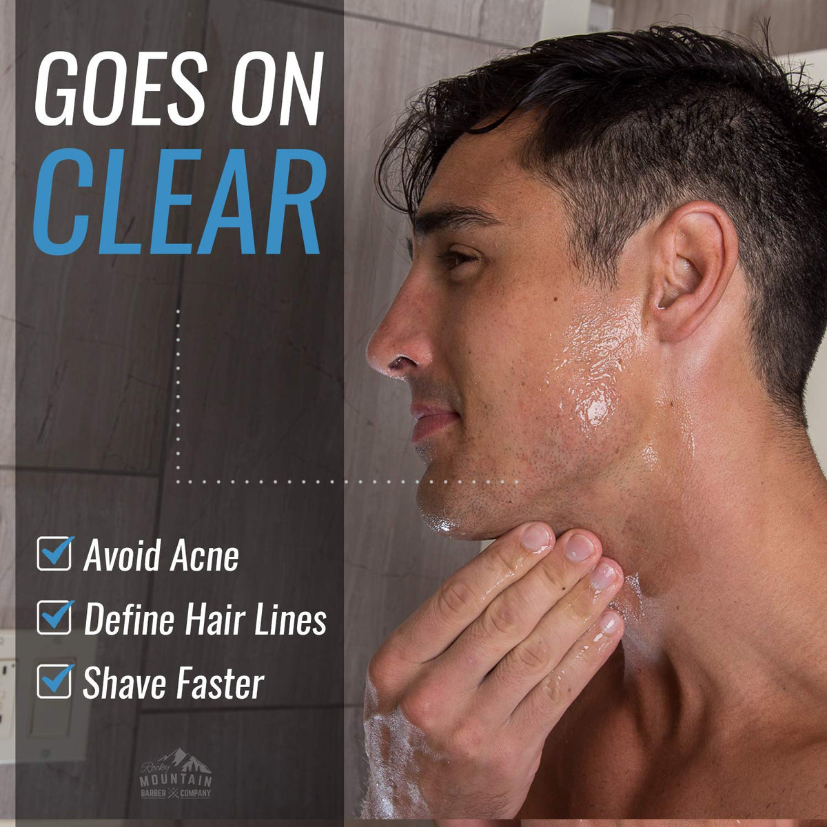 Clear Shave Gel for Men, 8 oz