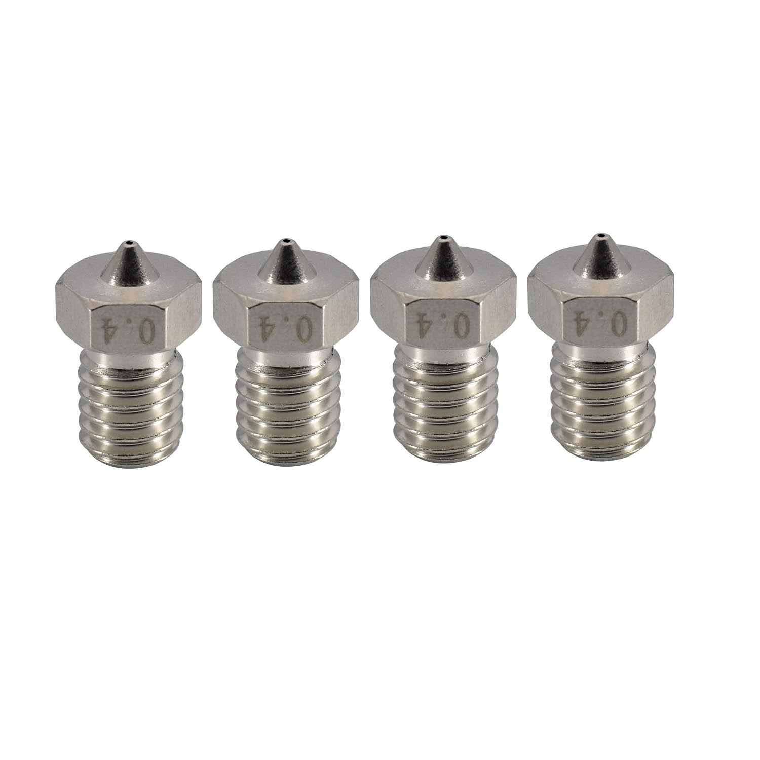 Upgrade Plated Wear Resistant M6 Thread Brass Nozzle Pack 0.4mm for 1.75mm V6 Hotend Titan Aero Extruder Prusa I3 MK3