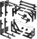 Fence Gate Kit Gate Hardware, 2 Set Anti Sag Gate Kit Gate Frame Cornor Brackets Kit with Self Closing Gate Springs