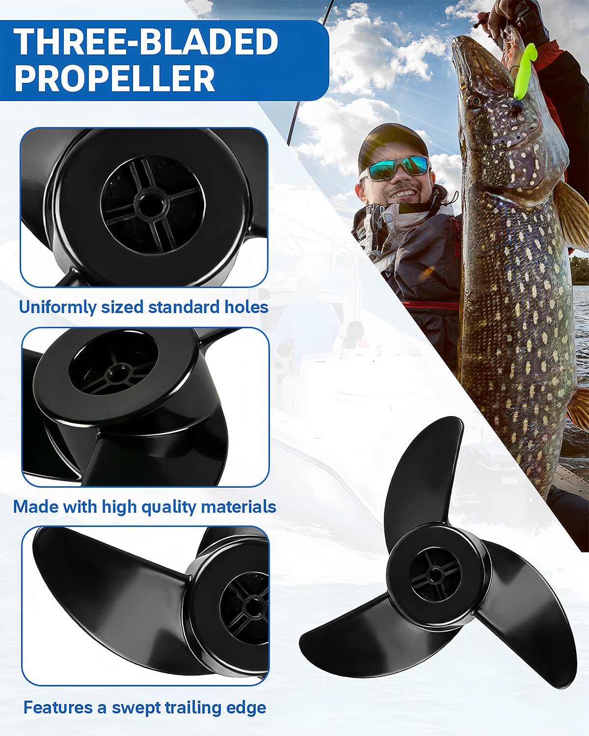 MGA089B 3-Blade Propeller for MotorGuide 3.5-Inch Hub