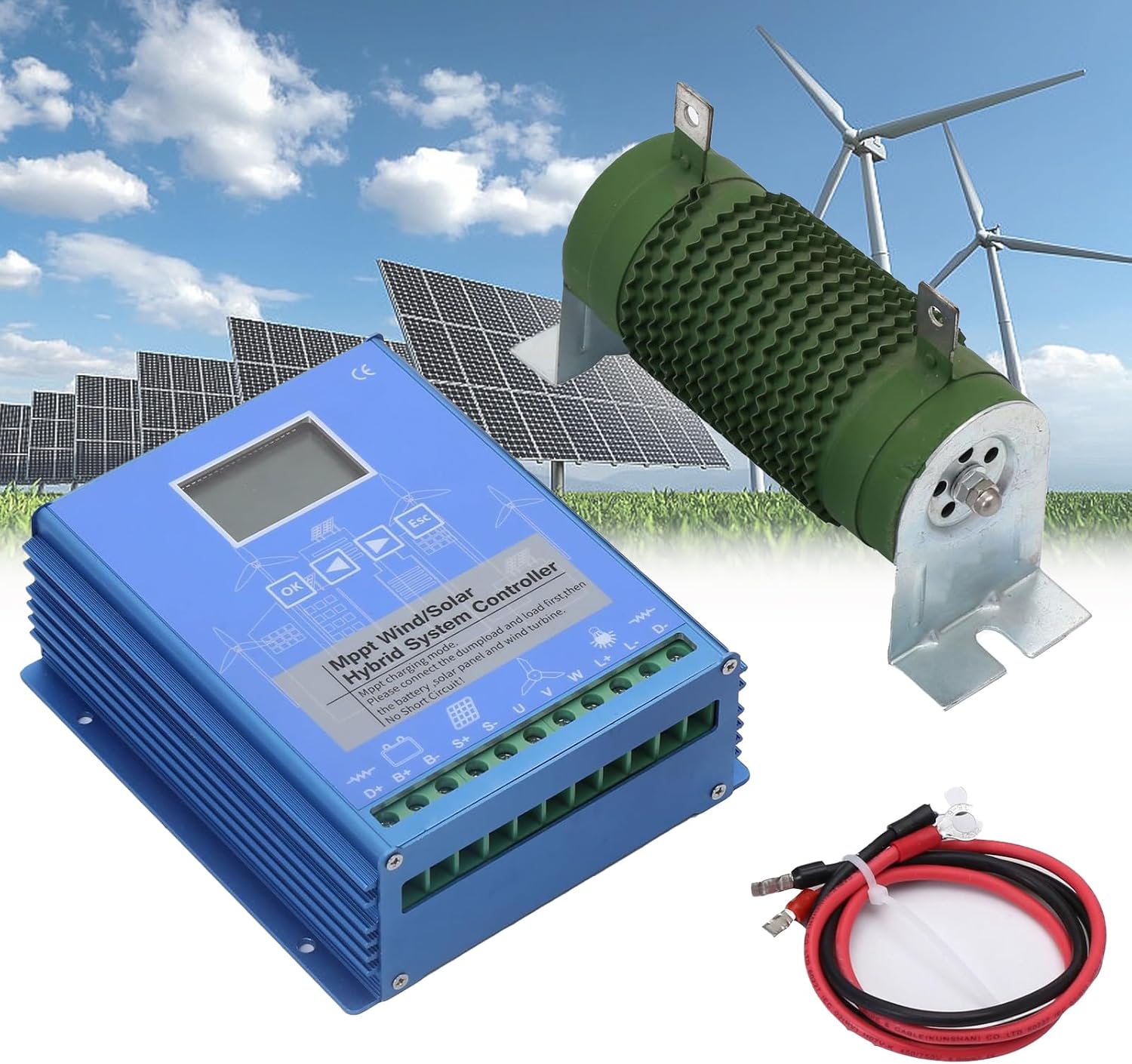 Off Grid with Unloader Hybrid Wind Solar Controller Auto 12V/24V/48V Battery Mppt Charge Boost Float of Max Wind