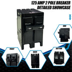 125 Amp Circuit Breaker 2 Pole,Replace for HOM2125 Breaker,125 Amp 2 Pole