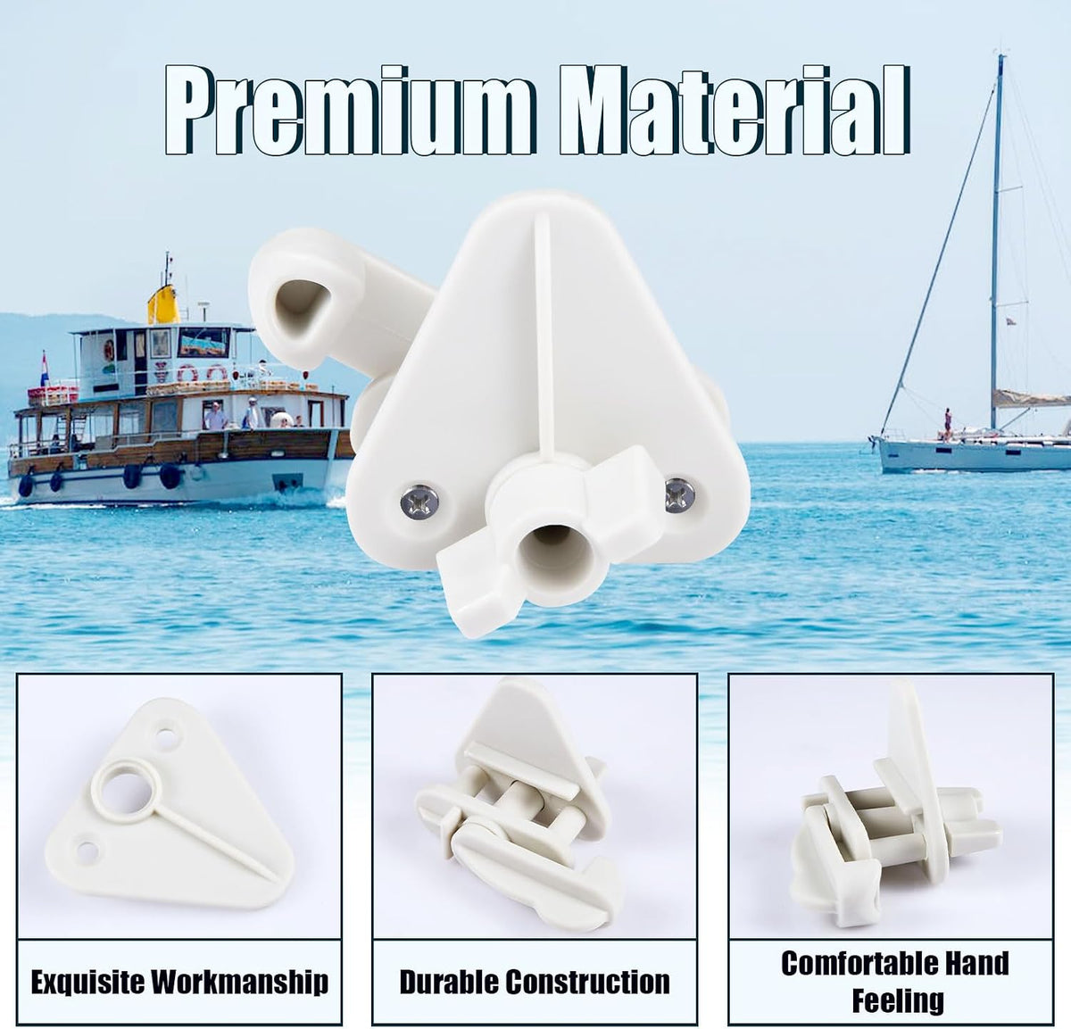 2 Sets Pontoon Gate Latch Replacement Kit, Pontoon Door Latch Fits 1-1.25inch Square Frames Boat Latch Lock Pontoon Gate Accessories Suitable for Left & Right Hinged Doors Includes Hardware