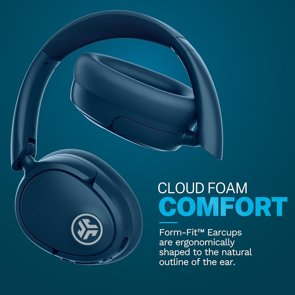 JBuds Lux ANC, Over Ear Headphones, Active Noise Cancelling, Bluetooth, Limited Edition Navy