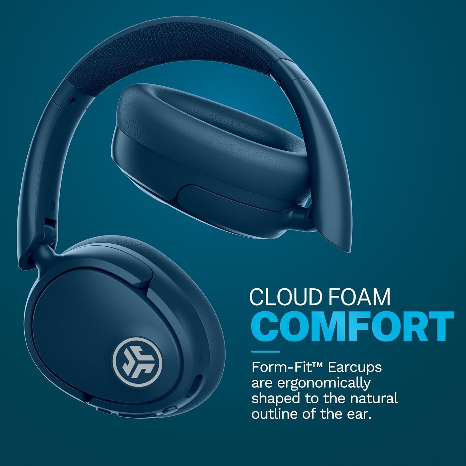 JBuds Lux ANC, Over Ear Headphones, Active Noise Cancelling, Bluetooth, Limited Edition Navy