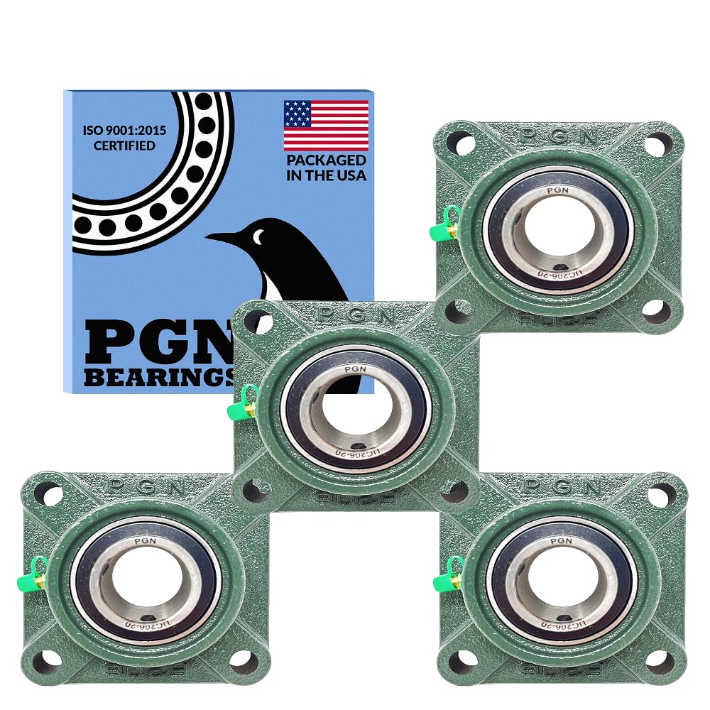 PGN UCF206-20 (4 Pack) Square Flange Bearing 1-1/4" Bore
