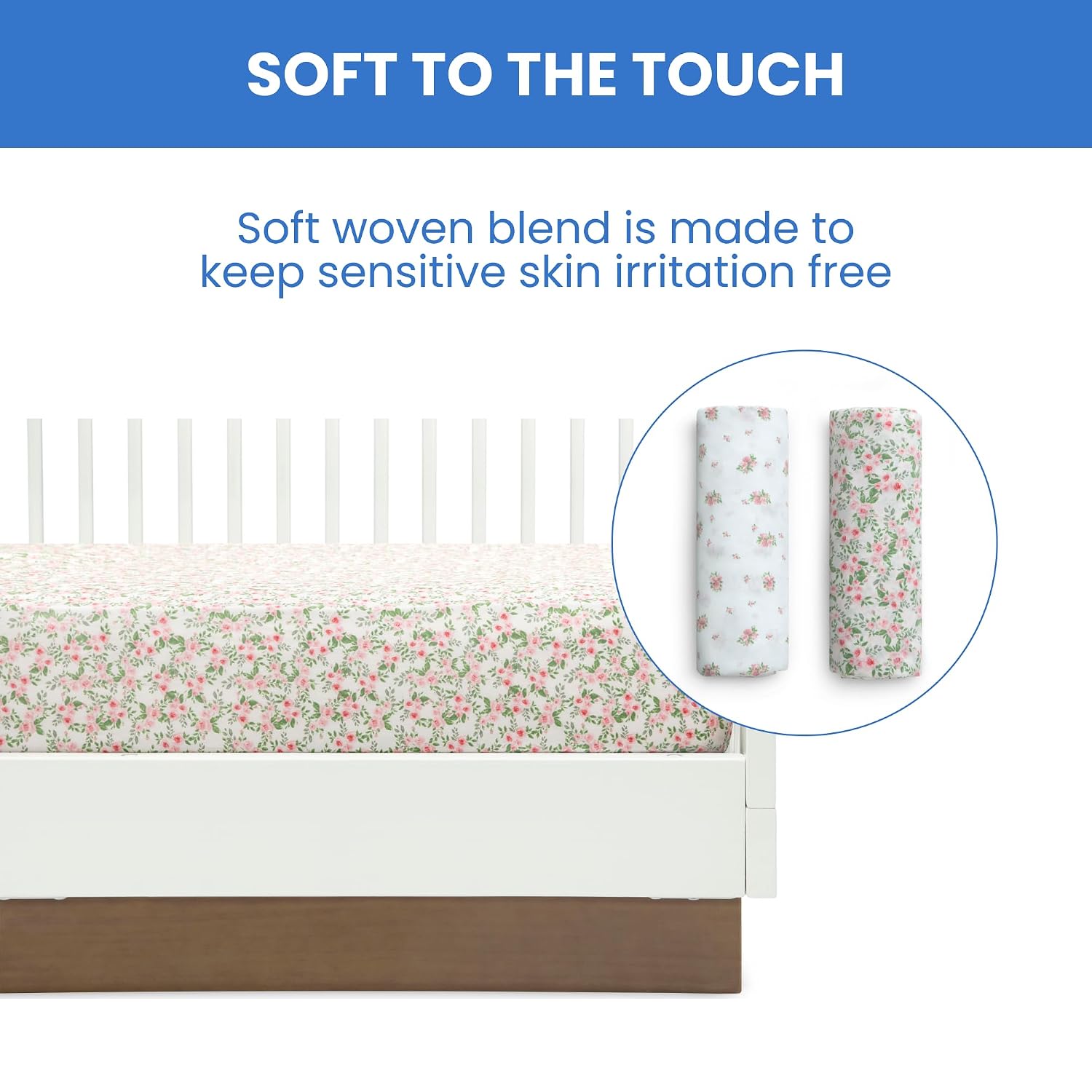 Fitted Crib Sheets for Girls and Boys - Crib Sheet for Standard Crib and Toddler Mattresses - 28x52 Inch (Pack of 2)