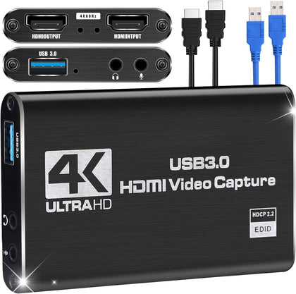 Capture Card Nintendo Switch, Video Capture Card, Game Capture Cards | 4K 1080P 60FPS, HDMI to USB 3.0 Capture Cards