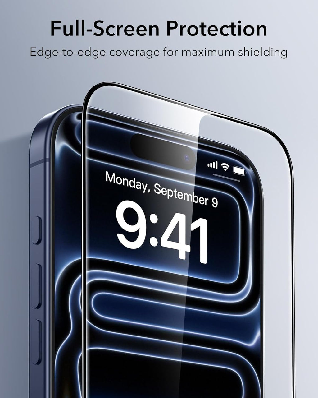 3 Pack for iPhone 17 Pro Max Screen Protector, Military-Grade Shatterproof, 9H Hardness, Full Coverage Tempered Glass