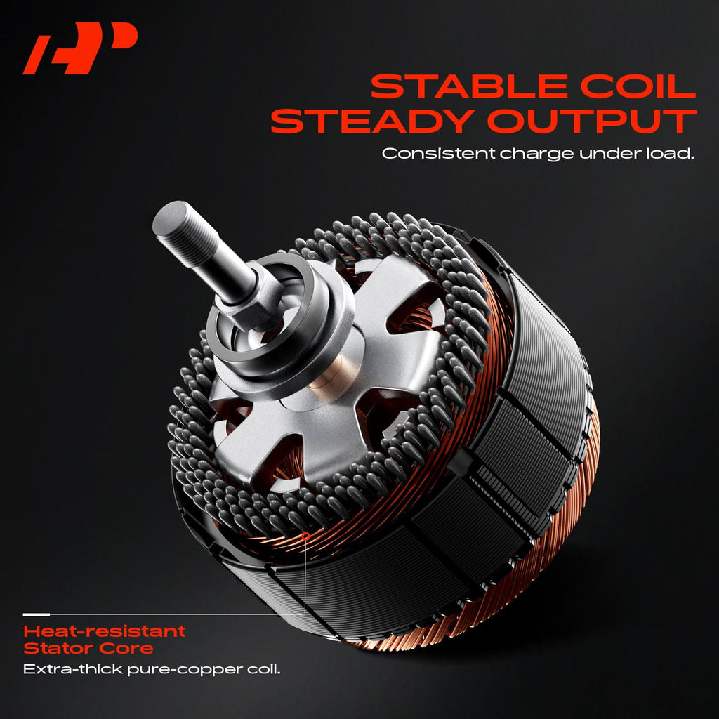 A-Premium Alternator, 12V 90A 1-Groove Pulley CW, Compatible with Bobcat