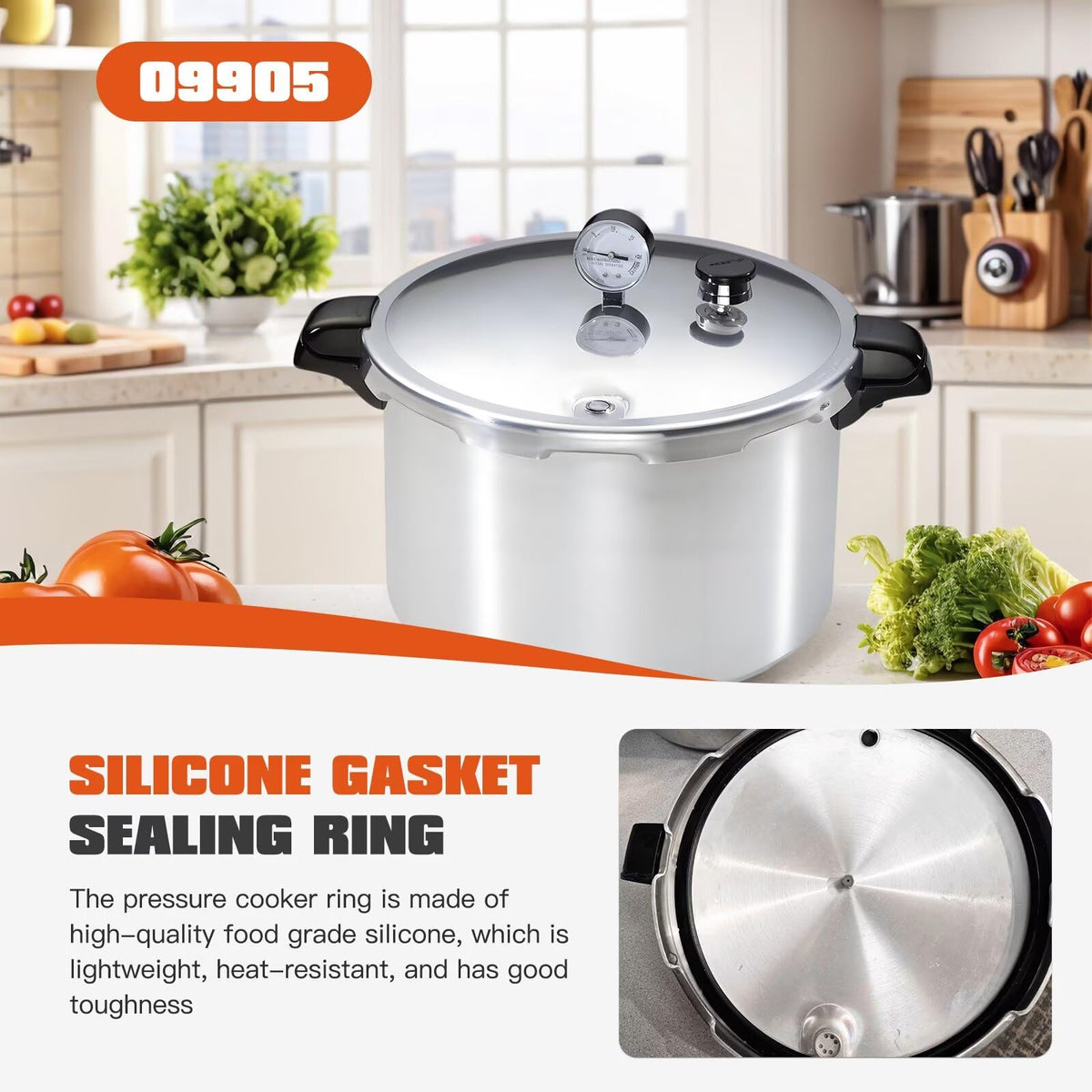 WELURE Cooker Replacement Sealing Ring Set Compatible for Presto Pressure Canner - Includes Safety Components