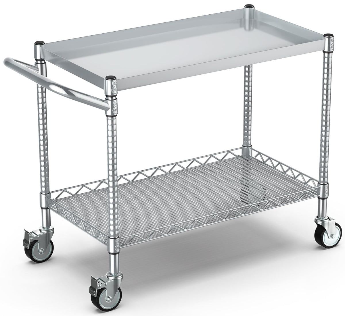 Utility Tool Cart with Wheel, 45In Large Rolling Utility Carts with Handle