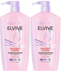 Elvive Glycolic + Gloss Shine Boosting Shampoo and Conditioner Set, Cleanses and Smooths Dull, Porous Hair Into