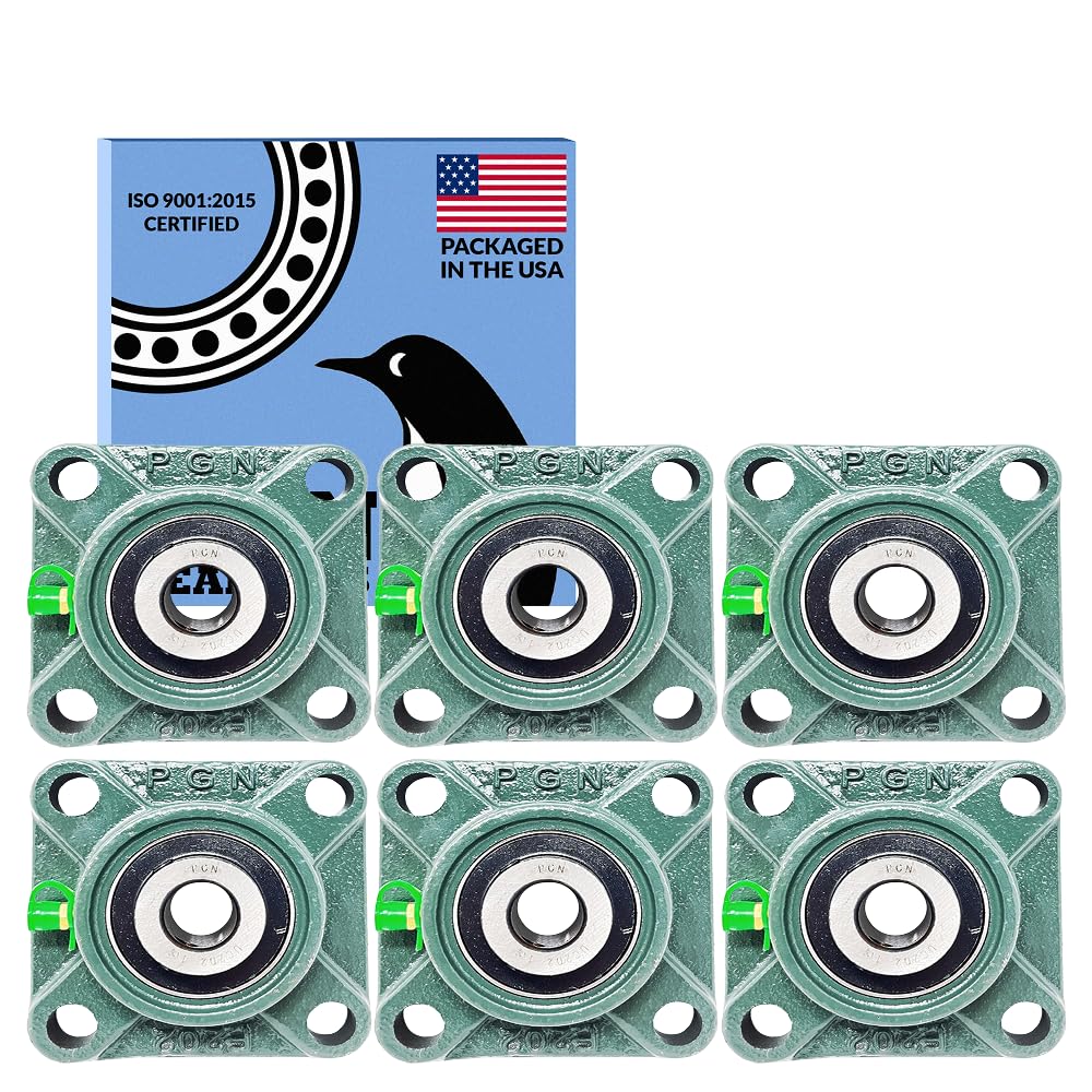 PGN UCF202-10 (6 Pack) Square Flange Bearing 5/8" Bore