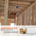 Energeaster Solid Indoor 14/2 W/G NMB Cable 25ft, Electrical Wire, White