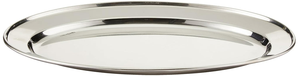 14" x 8 3/4" Oval Stainless Steel Platter