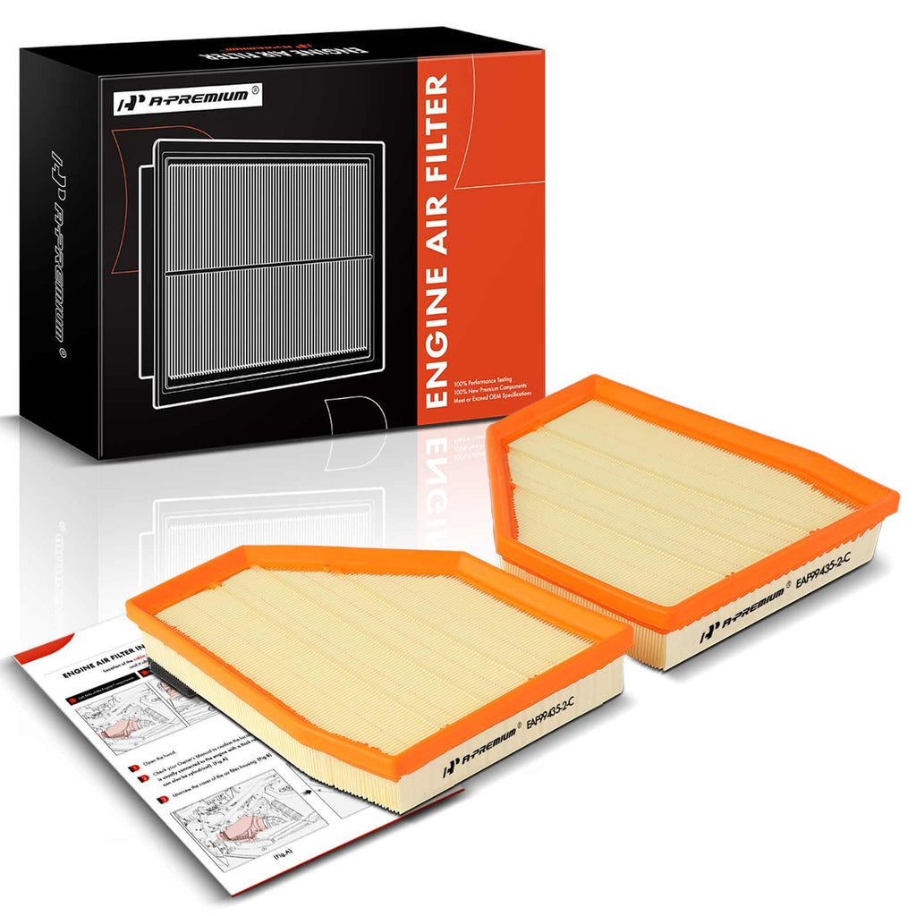 A-Premium 2-PC Left & Right Engine Air Filter Compatible with BMW