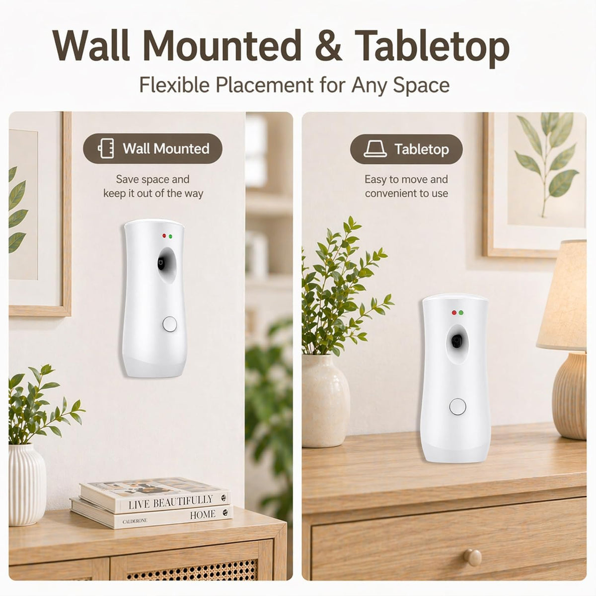 Automatic Air Freshener Dispenser with Adjustable Timer & Spray Control