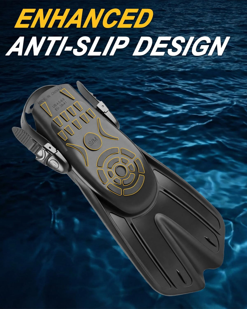 Diving fins Snorkeling Gear for Adults Snorkel fins ，Swim fins Open, Adjustable, Men, Women, Children, Swim Flippers