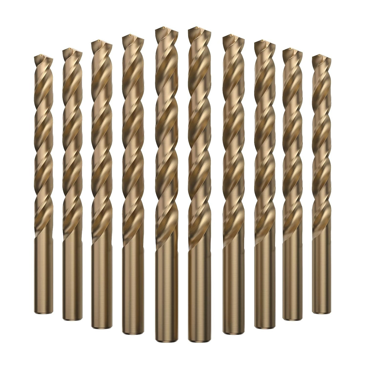 LU&MN M35 Jobber Drill Bits, 3/8", 10 Pcs