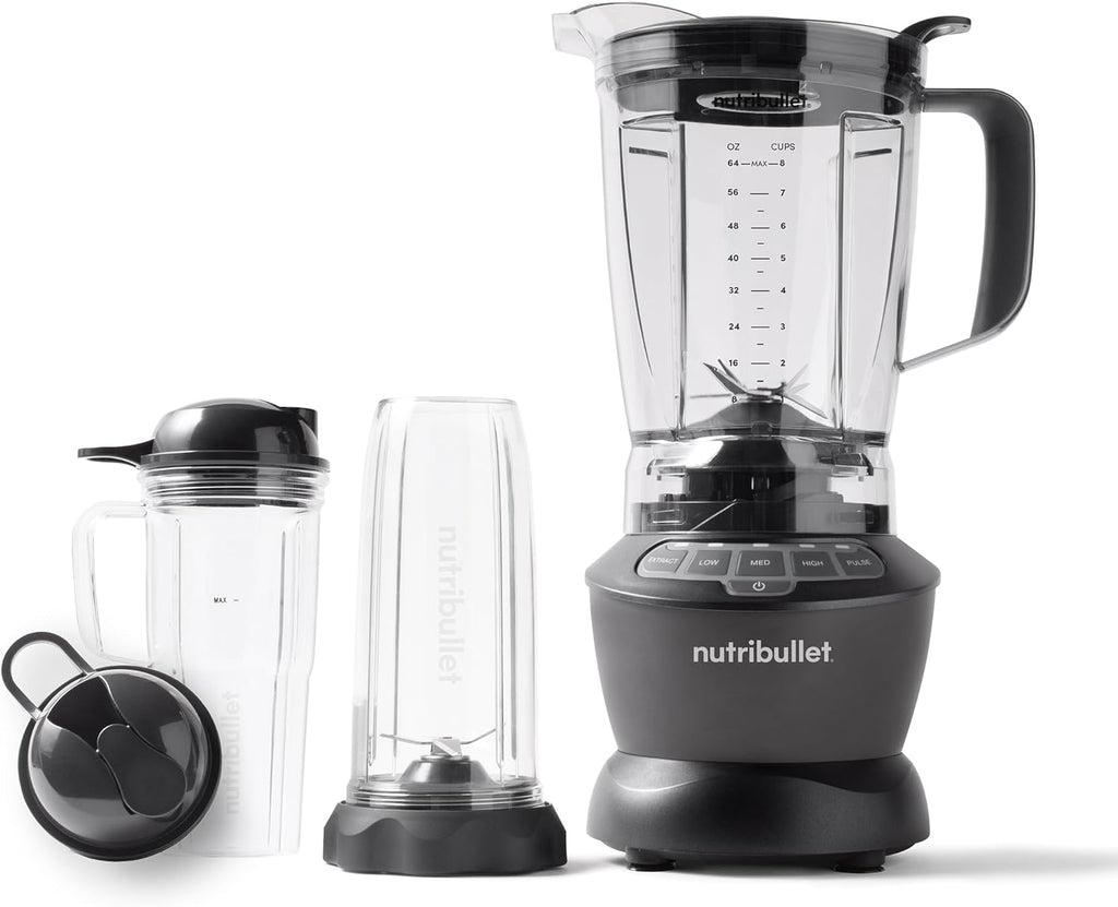 Full-Size Blender Combo, Single-Serve & Large Capacity, 1200W, 64oz Pitcher, 32oz Cup, Extractor Blade, 3-Speed
