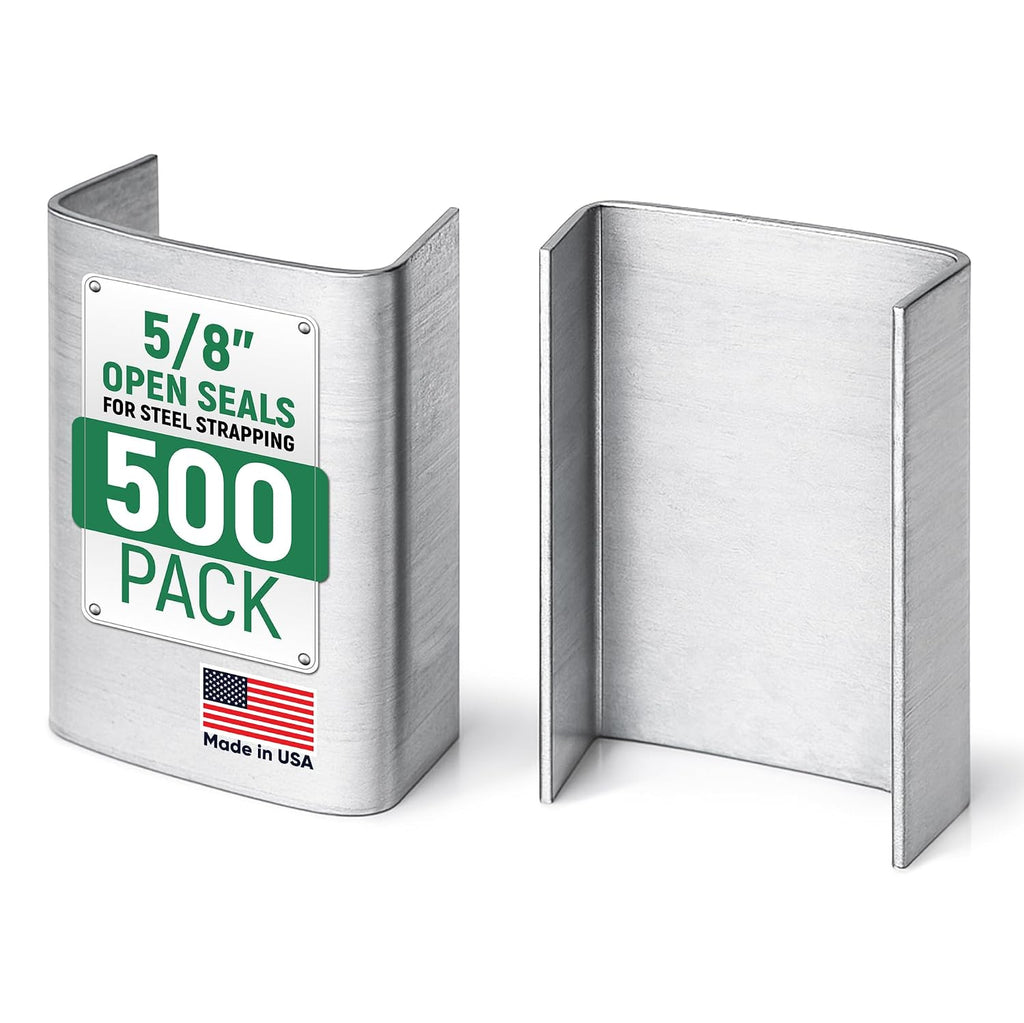 5/8" Open Seals for Steel Strapping, Pack of 500