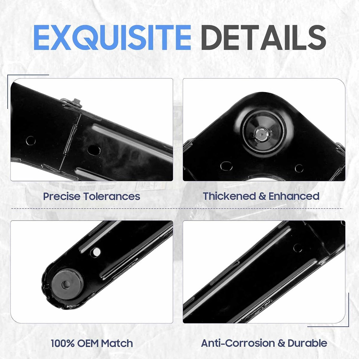 Rear Control Arms Suspensions Kit for Jeep Liberty 2002 2003 2004 2005 2006 2007, Includes Rear 1 Upper Control Arm 2 Lower Control Arms (3pc)