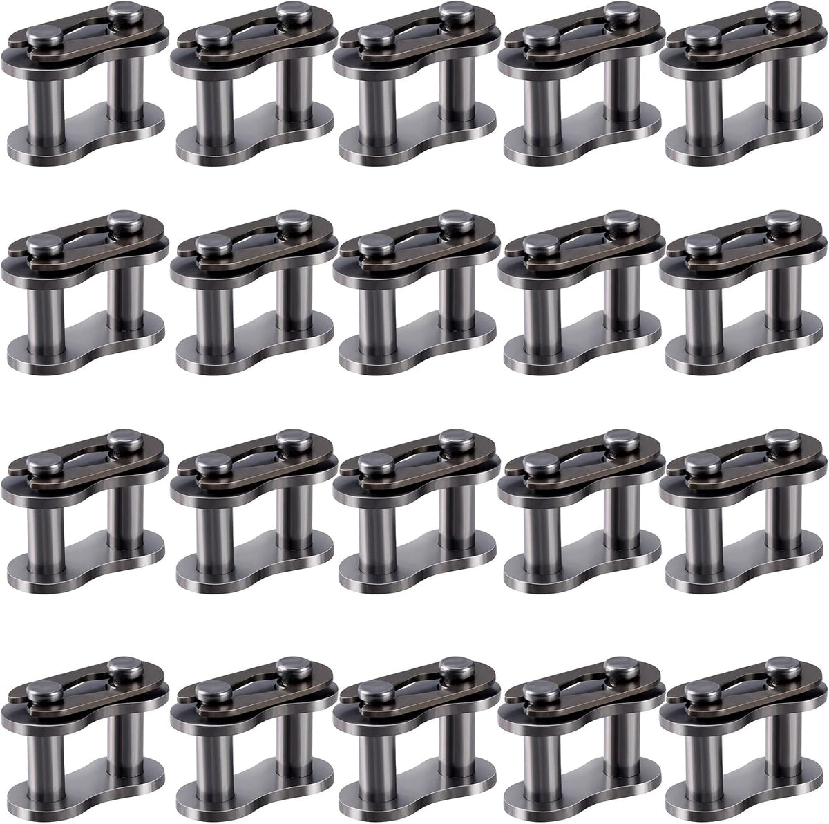 PAGOW 20pcs #35 Chain Master Link Roller, Steel Alloy Heavy Duty Connector