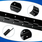 2Pack Black Piano Hinge 48 Inch x 1 1/2 Inch Open Width