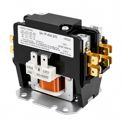 1 Pole 40 Amp 24VAC DP40241 Air Conditioner Contactor for Residential HVAC