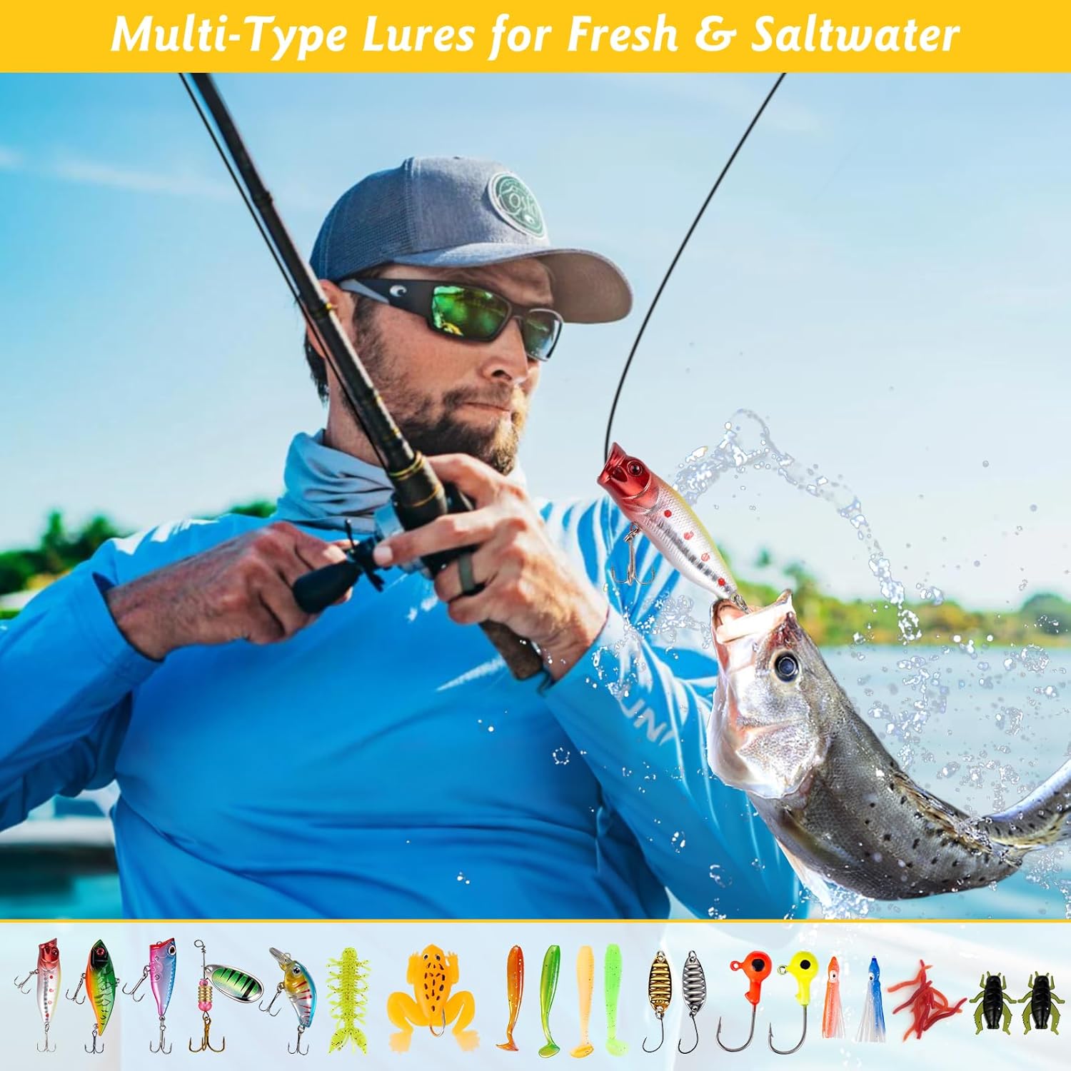 Fathers Day Fishing Gifts for Men Dad Grandpa, Dad Fishing Backpack Gear Kit Lures Tackle Box Gift, Best Gifts for