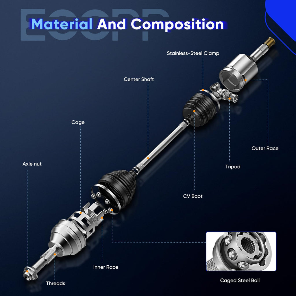 ECCPP CV Axle Drive Shafts Assembly 2000-2011 for ford Focus