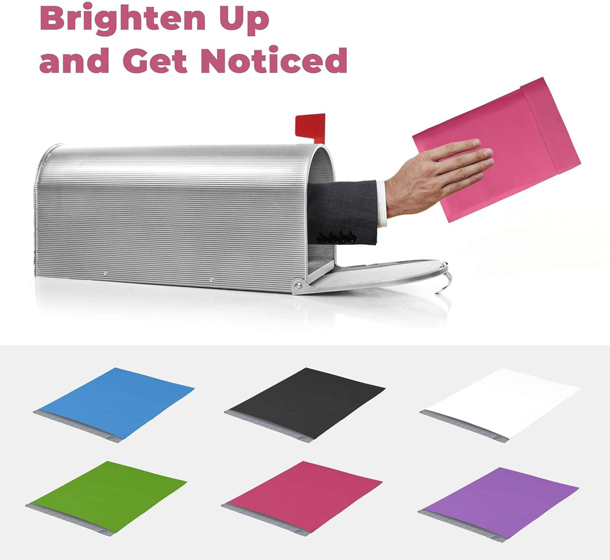 Medium Poly Mailers 9x12, Solid Pink Shipping Bags - Tear And Puncture Free Poly Bags - Water Resistant Mailing Bags