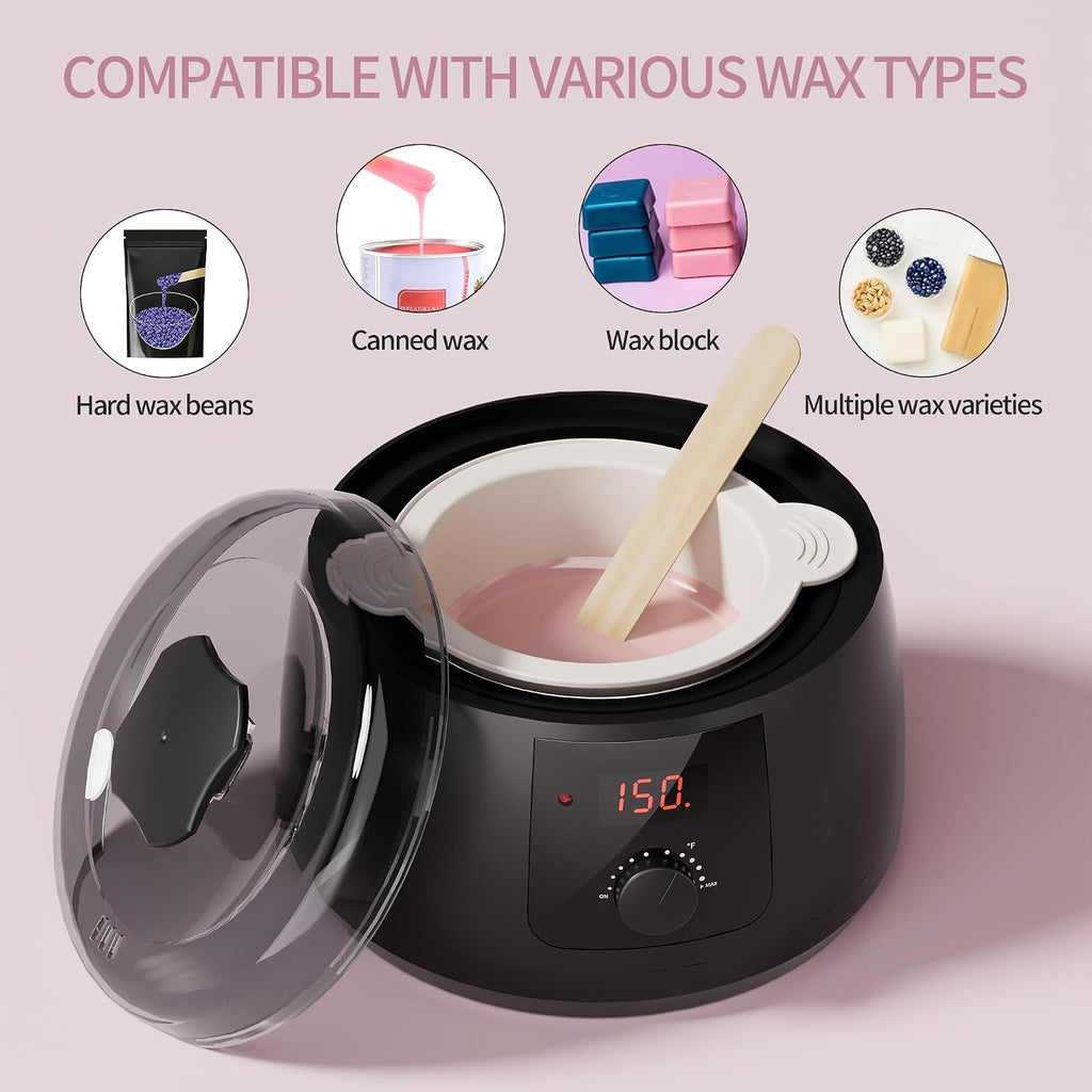 Wax Warmer, Wax Pot for Hair Removal | Wax Heater wax kit with Non-Stick Easy Clean Pot for Home or Salon.