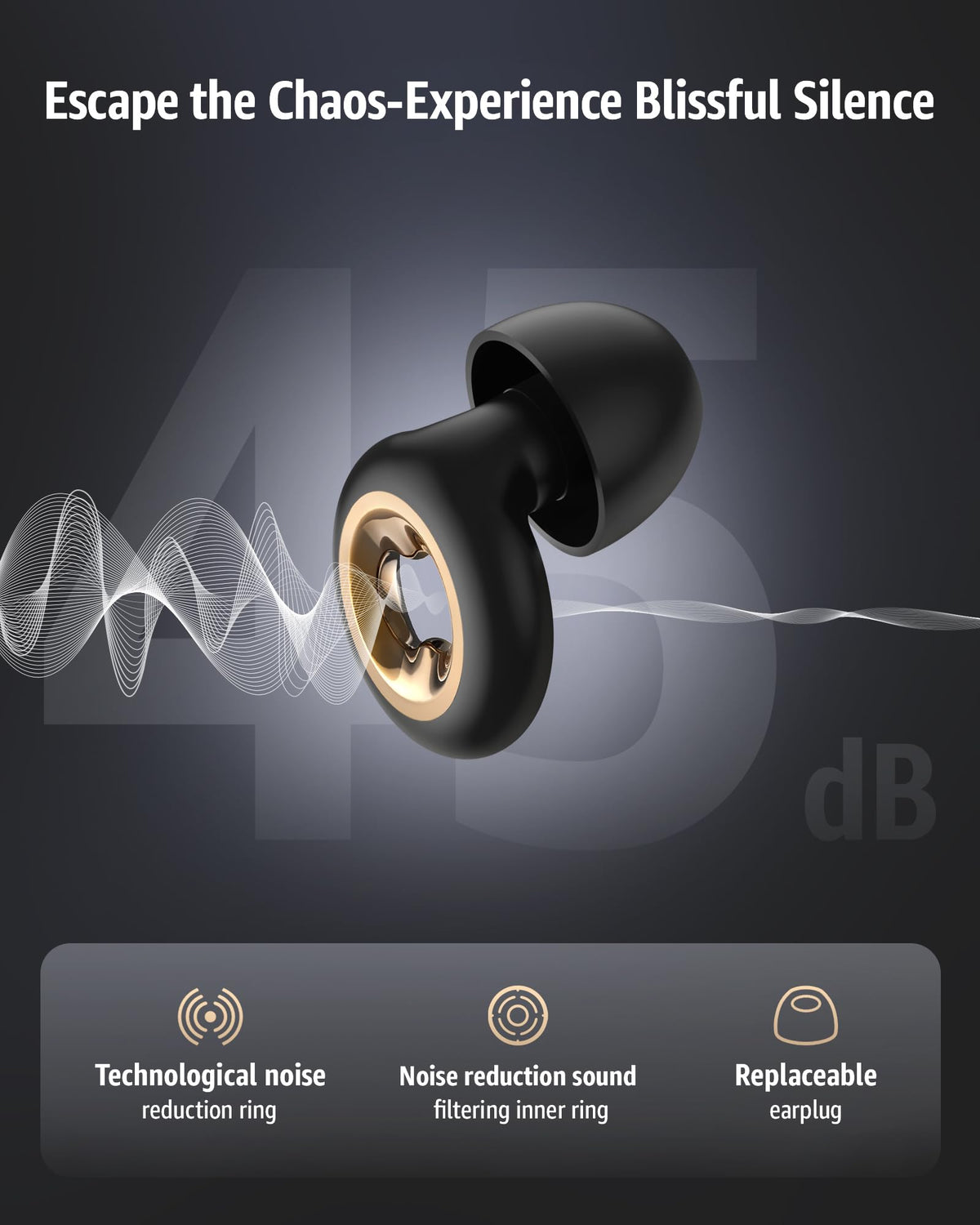 Ear Plugs for Sleeping: Noise Cancelling,60DB & 8 Eartips,Ultra-Soft