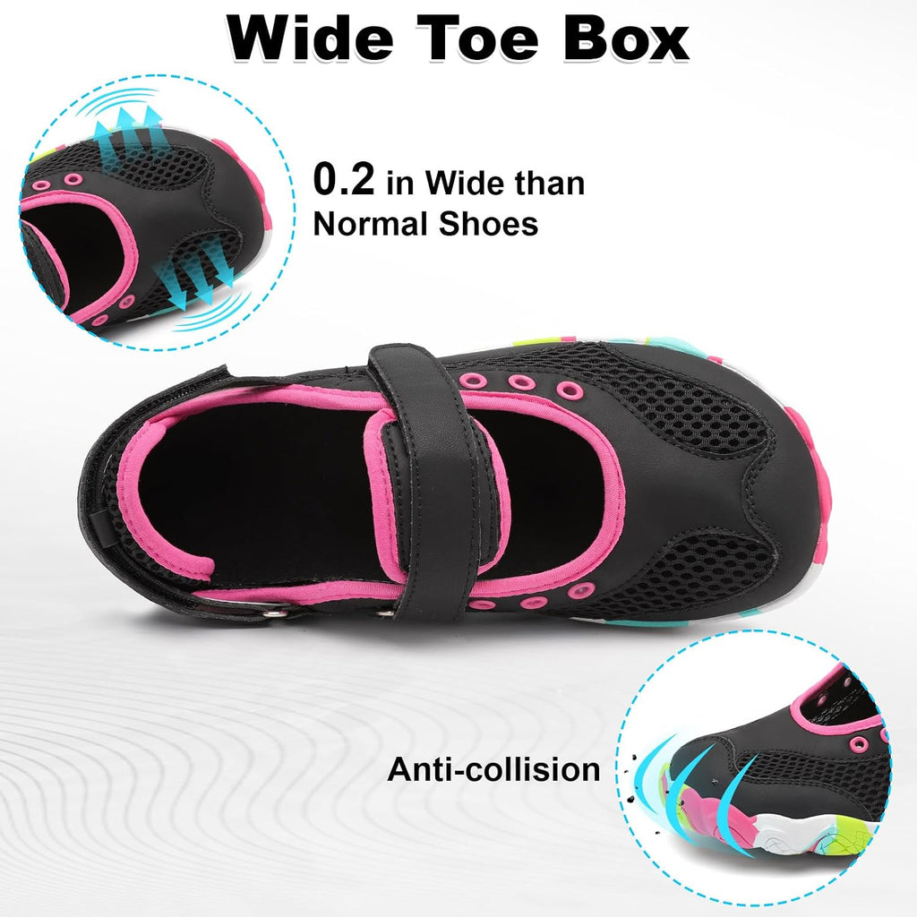 Womens Water Shoes Quick-Dry Breathable Outdoor Sandals for Light Hiking Beach Pool Non-Slip Lightweight Wide