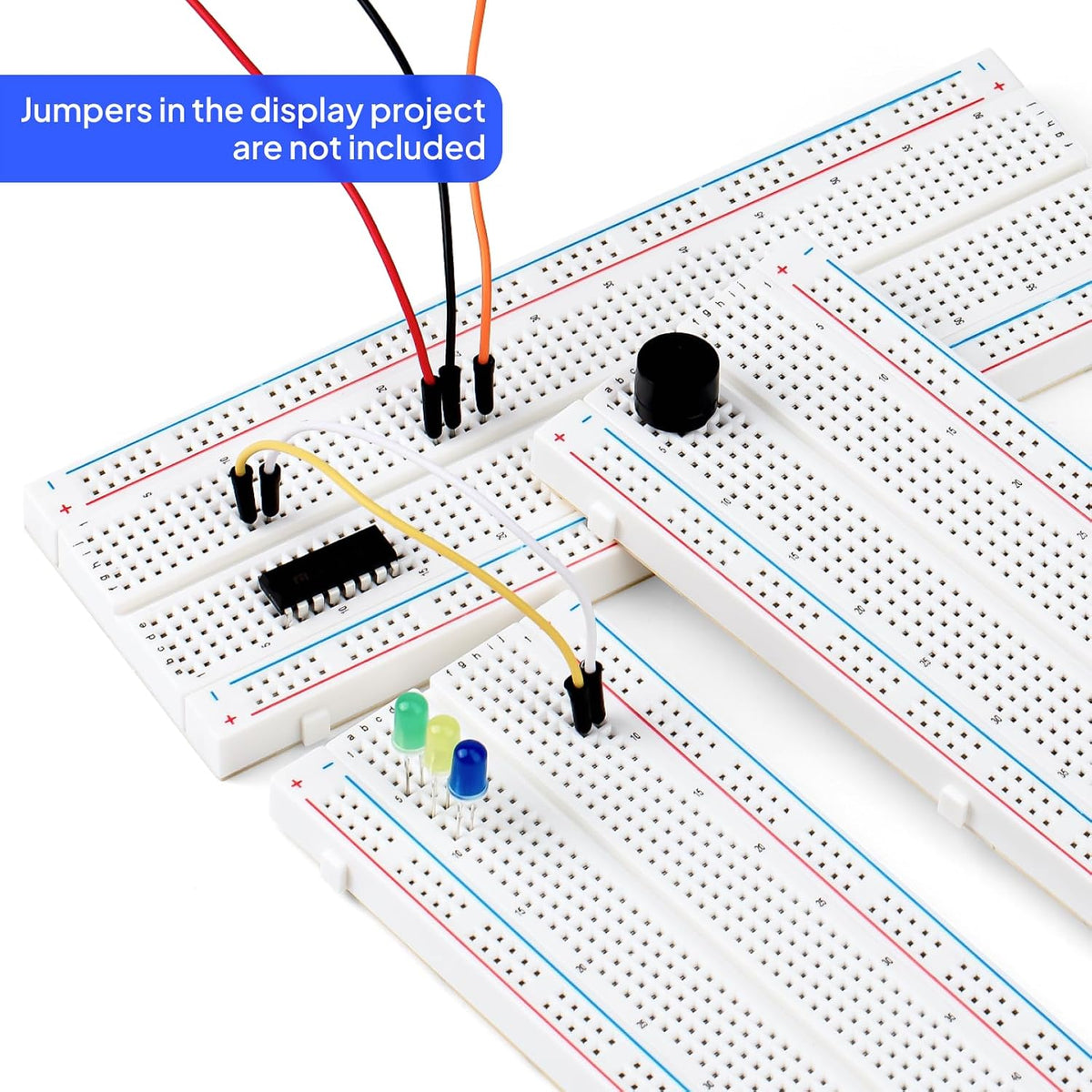 ELEGOO 3pcs Breadboard 830-Point Solderless Prototype PCB Board Kit
