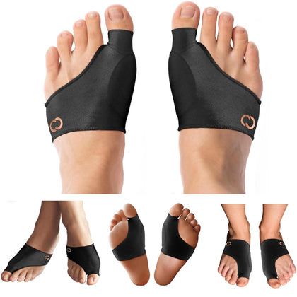 Bunion Corrector Relief Sleeve, Copper Infused, Orthopedic Brace Big Toe Alignment, Plantar Fasciitis, Hallux Valgus