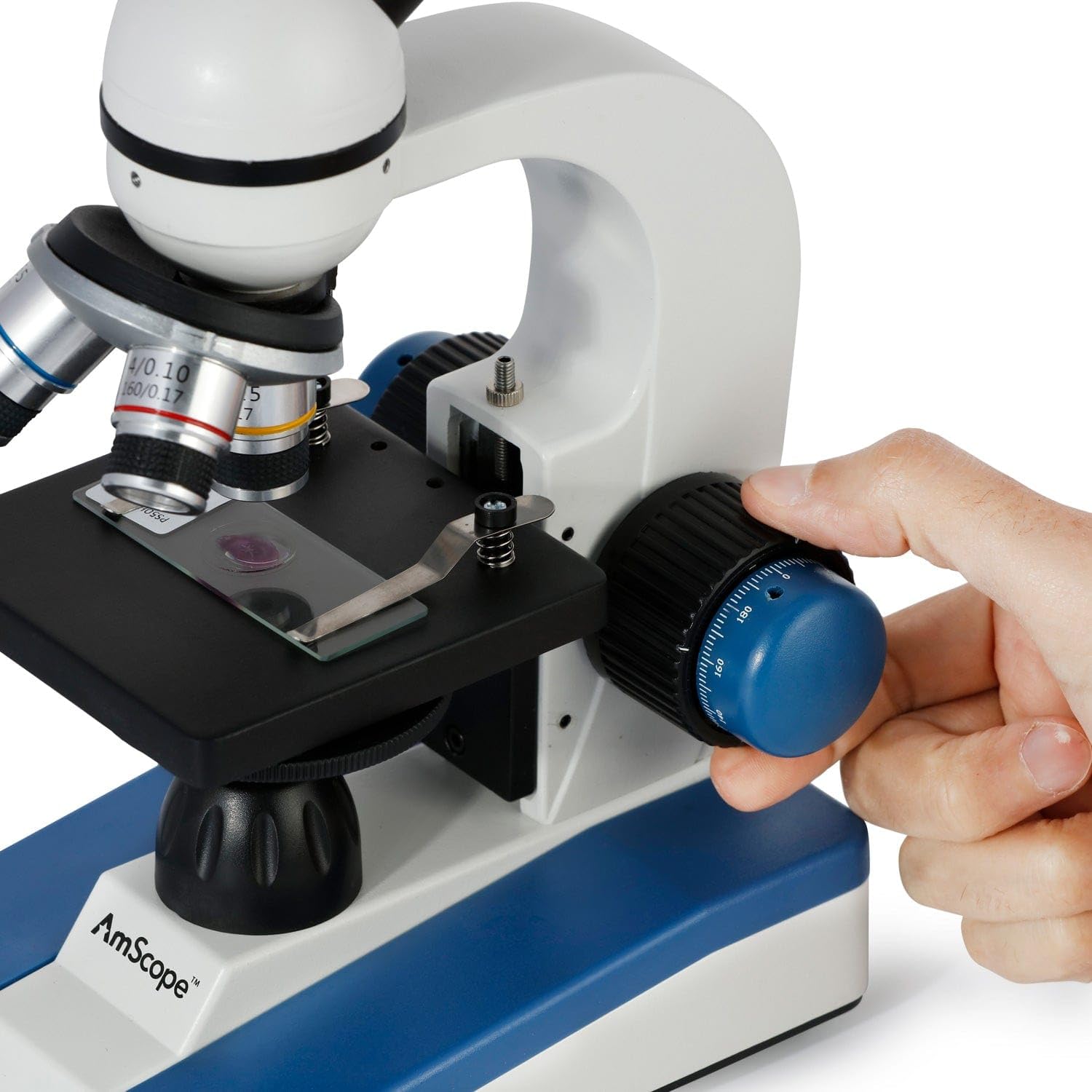M150C1000X All-Metal Optical Glass Lenses Cordless LED | 40X-1000X Magnification Range Compound Biological Microscope